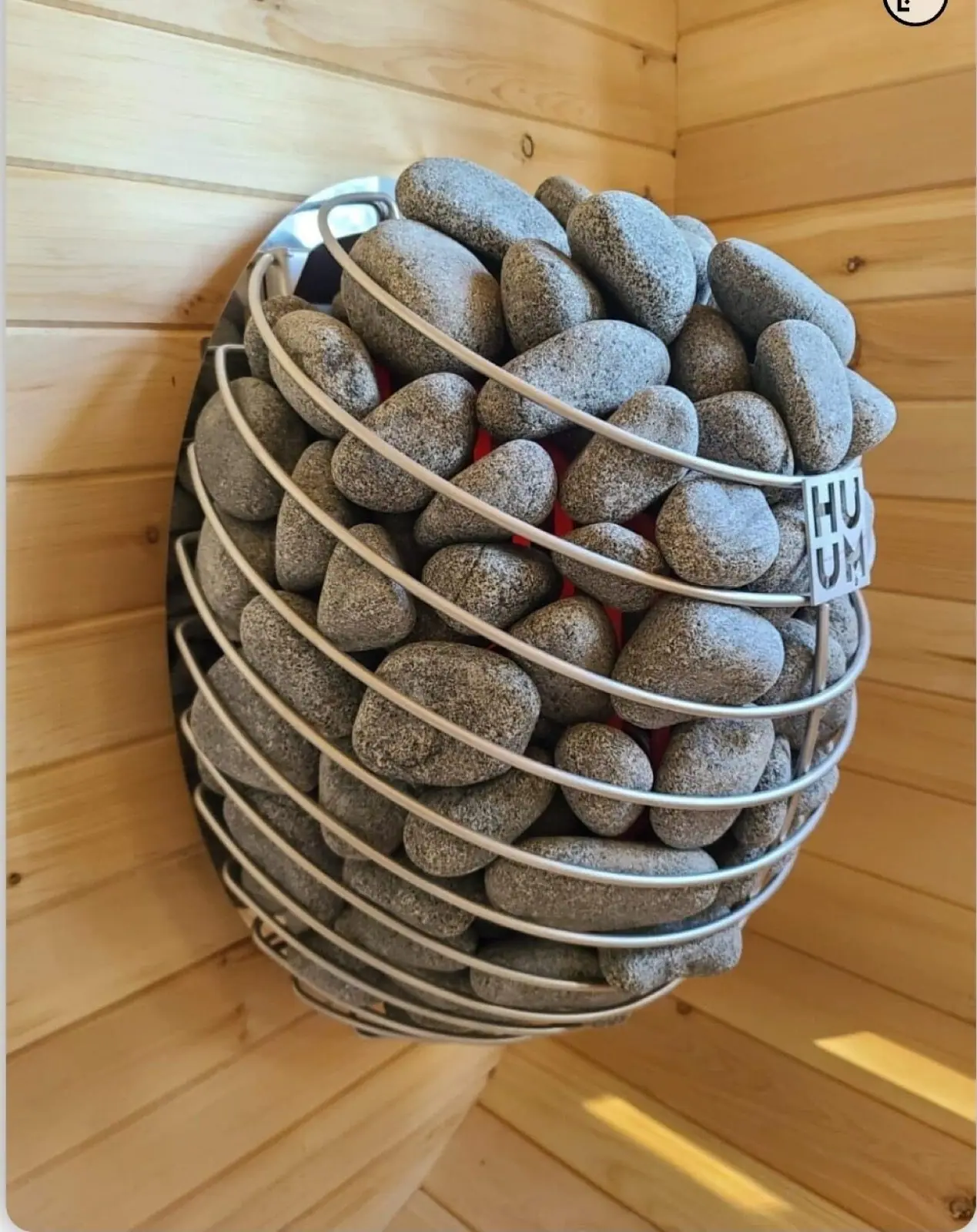 Heater filled with stones